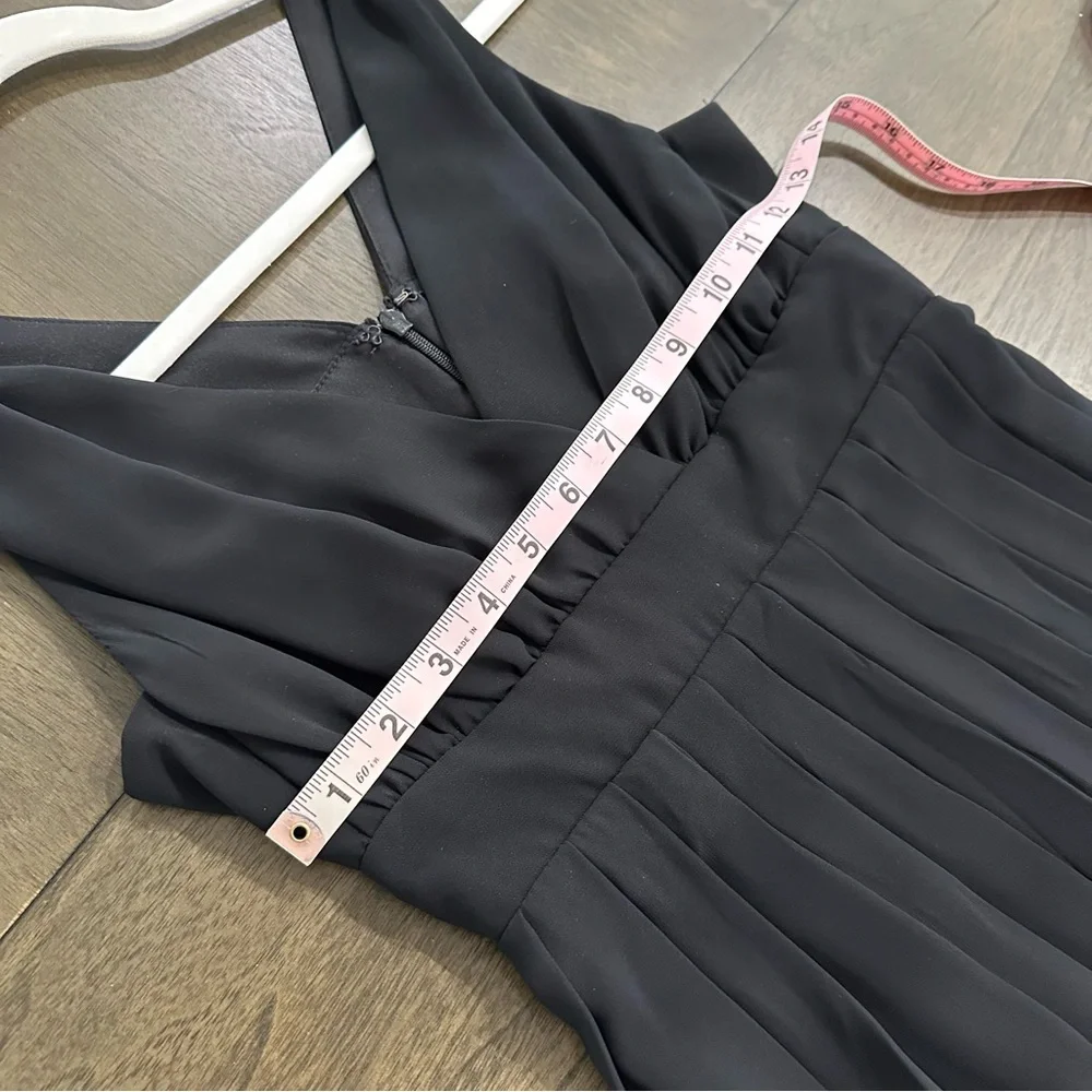 BCBGeneration Black Elegant Pleated Evening Gown Maxi Full Length Size 0 - Picture 12 of 13